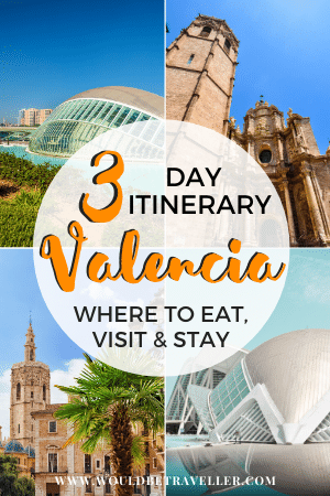 Would Be Traveller 3 days in Valencia Pin