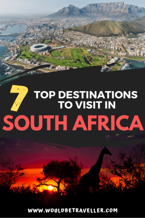 South Africa destinations pin