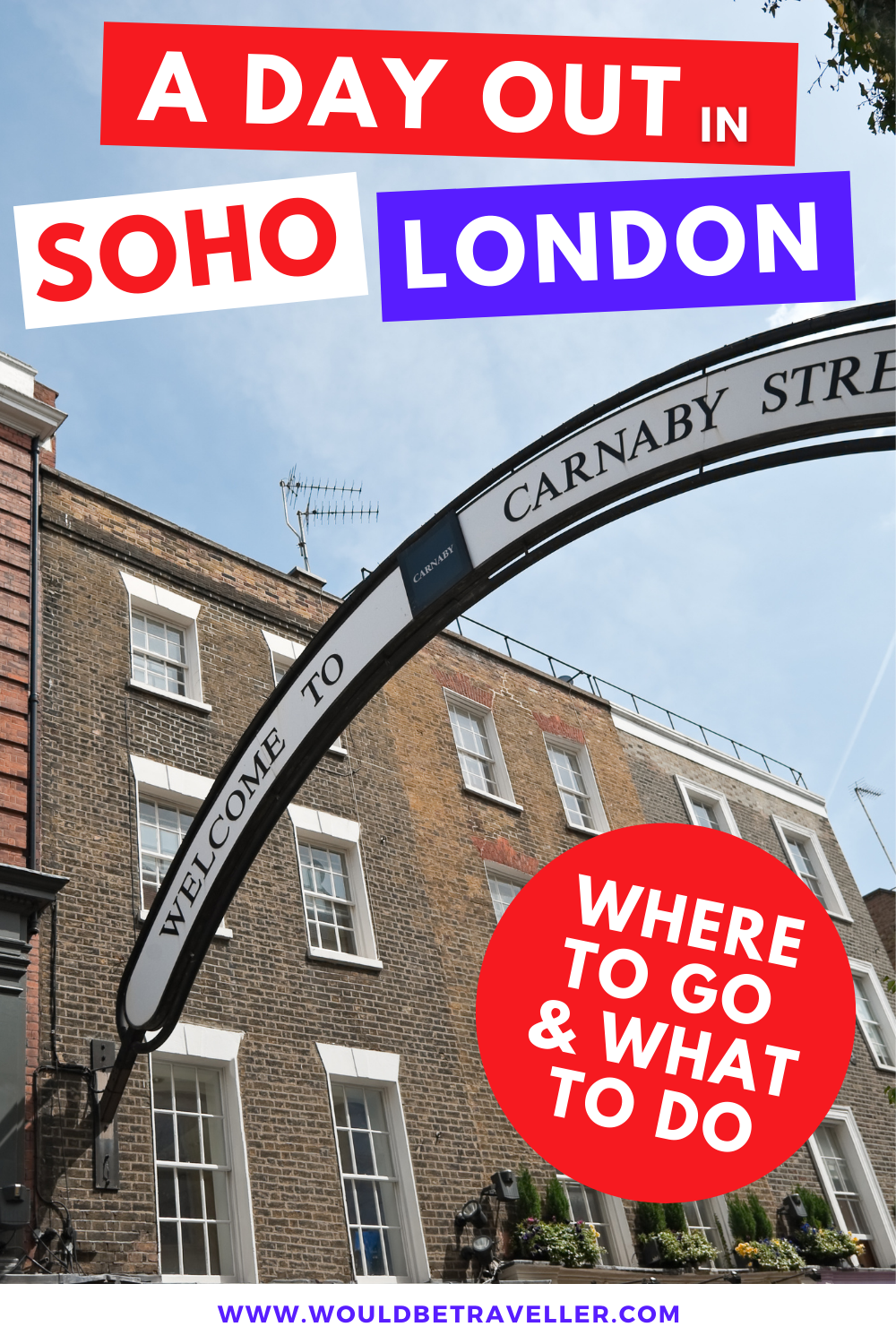 Day in Soho London pin