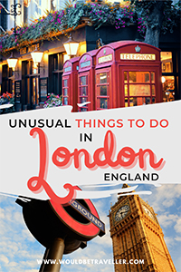 Unusual things to do in London pin